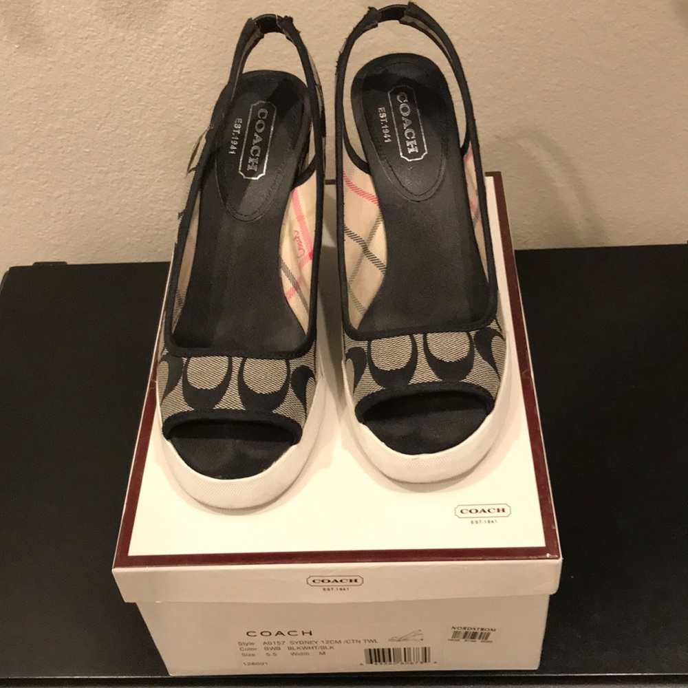 Coach Sling Back Peep Toe